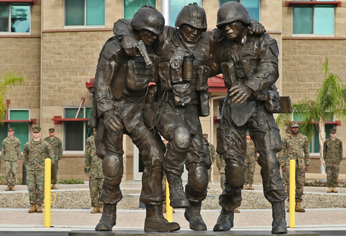 Wounded Warrior Statue at Camp Pendleton