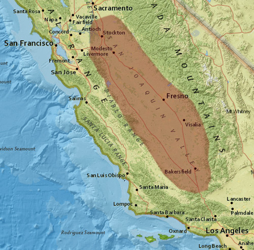 San Joaquin Valley Map